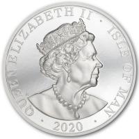 Isle of Man - 1 One Noble 2020 - 2 Oz Silber PP