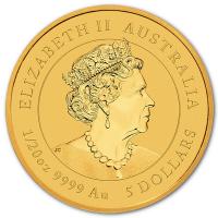 Australien - 5 AUD Lunar III Ochse 2021 - 1/20 Oz Gold