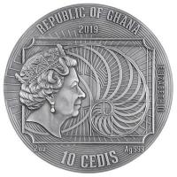 Ghana - 10 Cedi World Greatest Artists: Leonardo Da Vinci - 2 Oz Silber