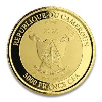 Kamerun - 500 Francs Mandrill 2020 - 1 Oz Gold PP Color