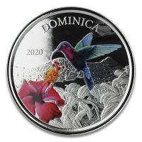 Dominica - 2 Dollar EC8_3 Hummingbird PP 2020 - 1 Oz Silber Color
