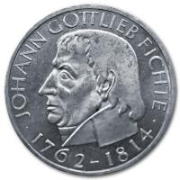 Deutschland - 5 DM Johann Gottlieb Fichte 1964 - 7g Silber