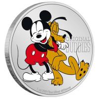 Niue - 2 NZD Disney 90th Mickey und Pluto 2020 - 1 Oz Silber PP Color