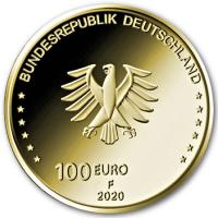 Deutschland - 100 EURO Sulen der Demokratie 1: Einigkeit 2020 - 1/2 Oz Gold