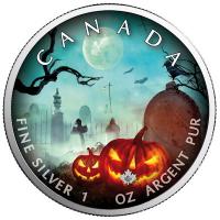 Kanada - 5 CAD Maple Halloween Mystic Silence - 1 Oz Silber Color