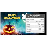 Kanada - 5 CAD Maple Halloween Spooky Fun - 1 Oz Silber Color