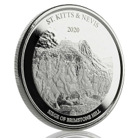 St. Kitts und Nevis - 2 Dollar EC8_3 Brimstone Hill 2020 - 1 Oz Silber