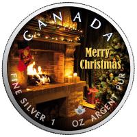Kanada - 5 CAD Maple Leaf Frohe Weihnachten 2020 - 1 Oz Silber Color
