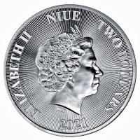 Niue - 2 NZD Brllender Lwe 2021 - 1 Oz Silber