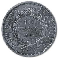 Frankreich - 10 Francs Herkules (1964 bis 1973) - 25g Silber