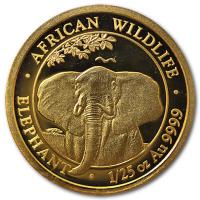 Somalia - 50 Shillings Elefant 2021 - 1/25 Oz Gold