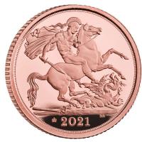Grobritannien - 1/2 Sovereign Elisabeth 2021 - 3,66g Gold