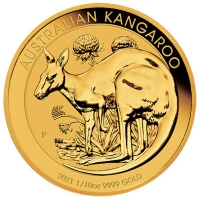 Australien - 15 AUD Känguru 2021 - 1/10 Oz Gold