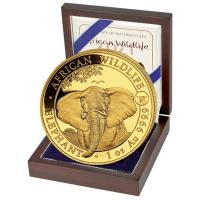 Somalia - 1000 Shillings Elefant 2021 - 1 Oz Gold Privy Ochse