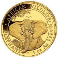 Somalia - 1000 Shillings Elefant 2021 - 1 Oz Gold Privy Ochse