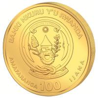 Ruanda - 100 RWF African Ounce Okapi 2021 - 1 Oz Gold