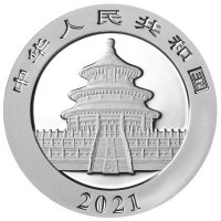 China - 10 Yuan Panda Tagdesign 2021 - 30g Silber Color