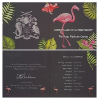 Barbados - 10 Dollar Flamingo 2020 - 1 Oz Platin