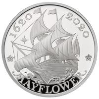 Grobritannien/USA 2 Pfund 400 Jahre Reise der Mayflower 2020 2 * 1 Oz Silber PP Rckseite