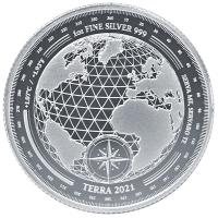 Tokelau - 5 NZD Terra / Erde 2021 - 1 Oz Silber