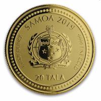 Samoa - 20 Tala Seepferdchen Seahorse 2019 - 1 Oz Gold (nur 100 Stück!)