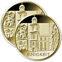 Deutschland - 2*100 EURO Säulen der Demokratie 1: Einigkeit 2020 - 1 Oz Gold