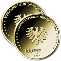 Deutschland - 2*100 EURO Sulen der Demokratie 1: Einigkeit 2020 - 1 Oz Gold