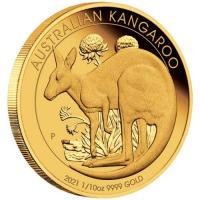Australien - 15 AUD Knguru 2021 - 1/10 Oz Gold PP