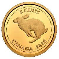 Kanada - Mnzmotive 4. Ausgabe Hase 2020 - 1/10 Oz Gold PP