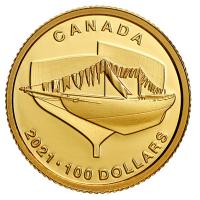 Kanada - 100 CAD 100 Jahre Bluenose 2021 - 1/4 Oz Gold PP