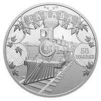 Kanada - 50 CAD 100 Jahre Konfrderation: Eisenbahn - 5 Oz Silber