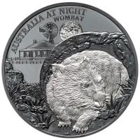 Niue - 1 NZD Australien bei Nacht Wombat 2021 - 1 Oz Silber PP