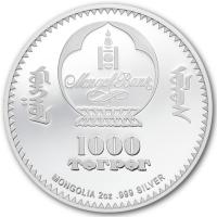 Mongolei - 1000 Togrog Peter Carl Faberg Rose Trellis - 2 Oz Silber PP