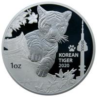 Südkorea - Koreanischer Tiger 2020 - 1 Oz Silber PP