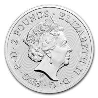 Großbritannien 2 GBP Music Legends David Bowie 2021 1 Oz Silber BU Rückseite