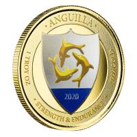 Anguilla - 10 Dollar EC8_3 Coat of Arms PP 2020 - 1 Oz Gold Color