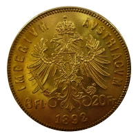sterreich - 8 Florin sterreich - 5,81 gr. Gold