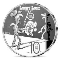 Frankreich - 10 EUR Lucky Luke 75 Jahre 2021 - Silber PP