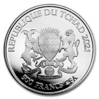 Tschad - 500 Francs Celtic Animals Salmon Lachs 2021 - 1 Oz Silber