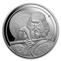 Niue - 5 NZD Icons of Inspiration: Galileo Proof 2021 - 1 Oz Silber PP