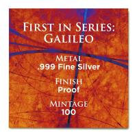 Niue - 5 NZD Icons of Inspiration: Galileo Proof 2021 - 1 Oz Silber PP