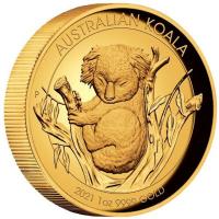 Australien - 100 AUD Koala 2021 - 1 Oz Gold HighRelief