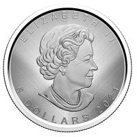 Kanada - 5 CAD Maple Leaf W Mint Mark 2021 - 1 Oz Silber