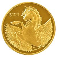 British Virgin Islands - 100 Dollar Pegasus 2021 - 1 Oz Gold
