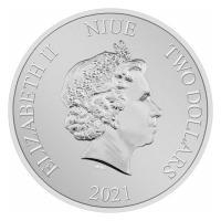 Niue 2 NZD Star Wars Millennium Falcon 2021 1 Oz Silber Rückseite