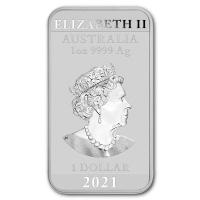 Australien - 1 AUD Drachen Barren 2021 - 1 Oz Silber