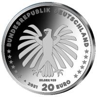Deutschland - 20 EURO 50 Jahre Sendung mit der Maus 2021 - Silber Spiegelglanz