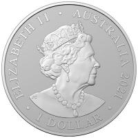 Australien - 1 AUD RAM Der Hai in den Sternen 2021 - 1/2 Oz Silber