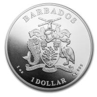 Barbados - 1 Dollar Seepferdchen Seahorse 2021 - 1 Oz Silber