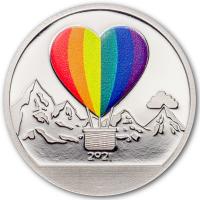 Cook Island - 1 CID Love Globe 2021 - Silbermünze in Schneekugel